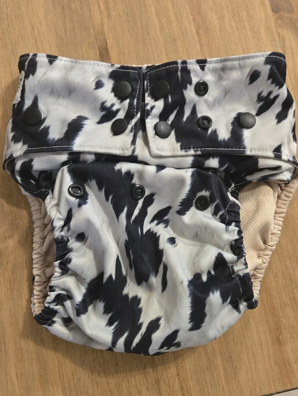 Lalabooty cow print xl sized pocket cloth diaper